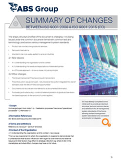 ISO 9001:2015 - Summary of Changes