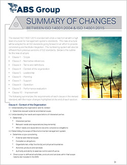 ISO 14001:2015 - Summary of Changes