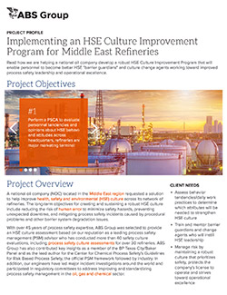 Implementing an HSE Culture Improvement Program