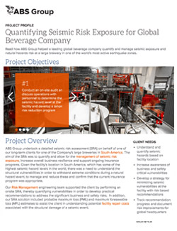 Quantifying Seismic Exposure for Global Beverage Company