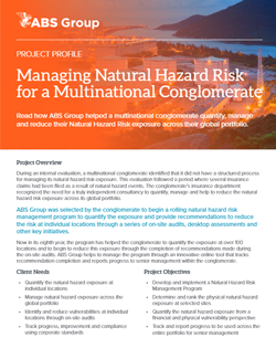 Managing Natural Hazard Risk for a Multinational Conglomerate