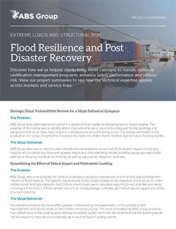 Flood Resilience and Post Disaster Recovery