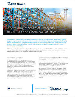 Mechanical Integrity in Oil, Gas and Chemical Facilities