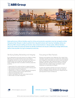 Mechanical Integrity Services for Offshore Facilities