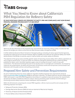 Cal/OSHA PSM Regulation for Refineries - Key Takeaways