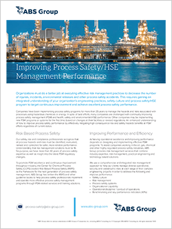 Improving Process Safety and HSE Management Performance